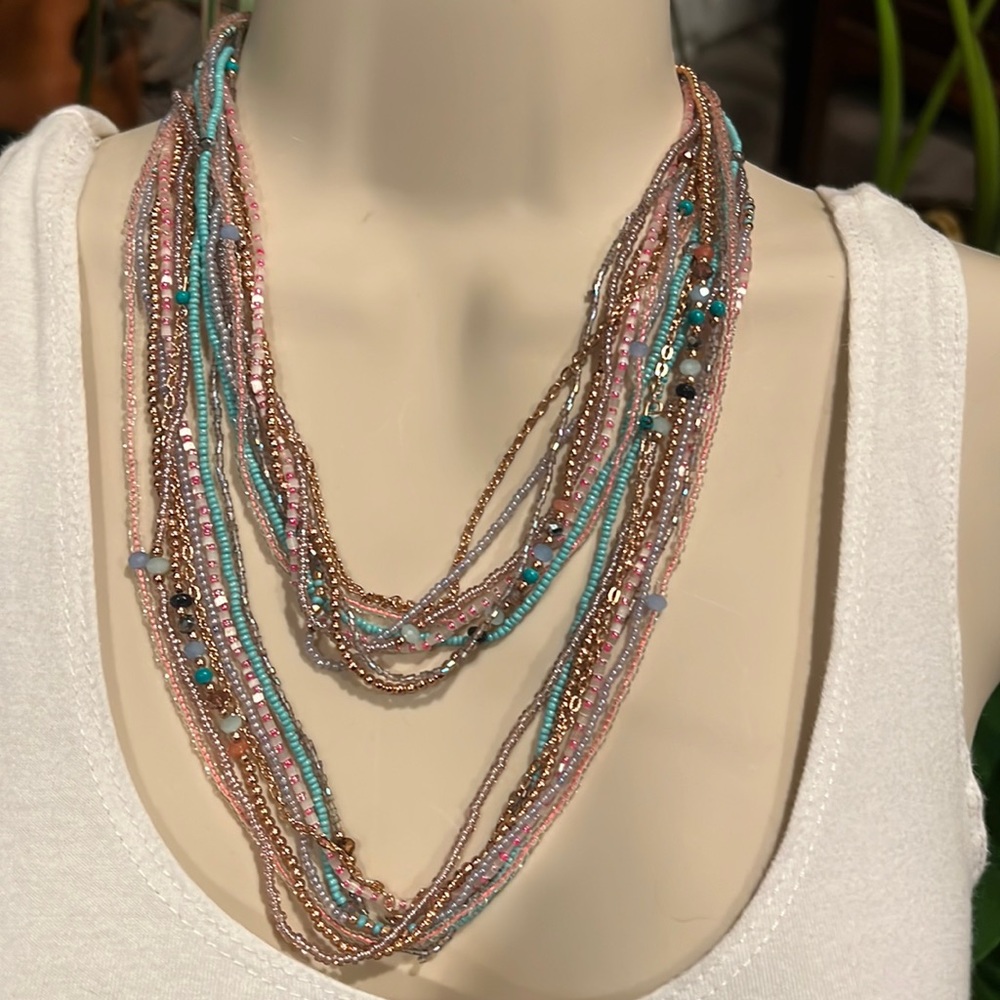 8 necklaces multicolored beaded 🧿📿🧿📿